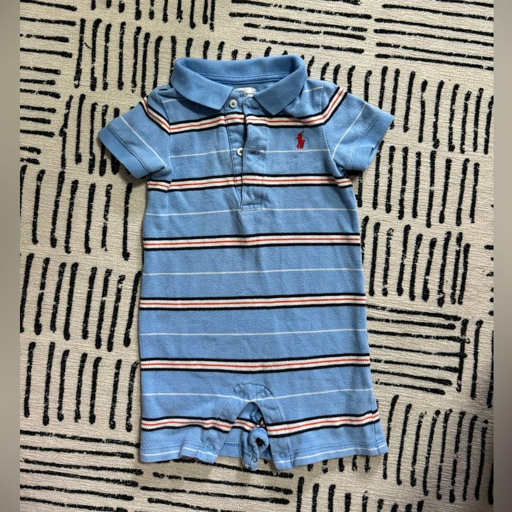 Ralph Lauren Baby boy Shortall Onesie Outfit 9m